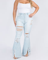 Distressed Jeans Light Blue