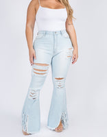 Distressed Jeans Light Blue