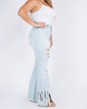 Distressed Jeans Light Blue