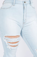 Distressed Jeans Light Blue