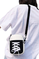 Faux Sneaker Messenger Bag