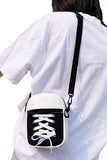 Faux Sneaker Messenger Bag