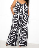 Safari Zebra Print Jumpsuit