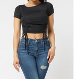Front Ruched Crop Top