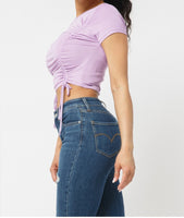 Front Ruched Crop Top