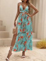 Kimmie Tropical Halter Dress
