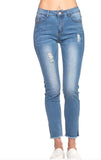 Victoria Frayed Skinny Jeans