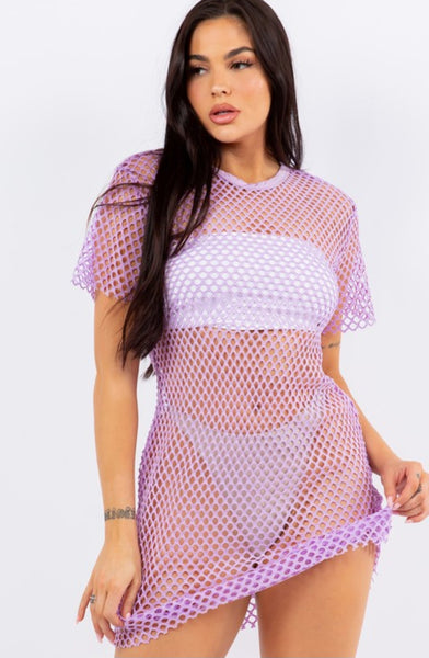 Jackie Fishnet Tshirt Dress